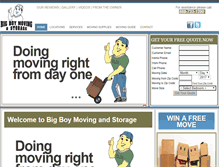 Tablet Screenshot of bigboymoving.com